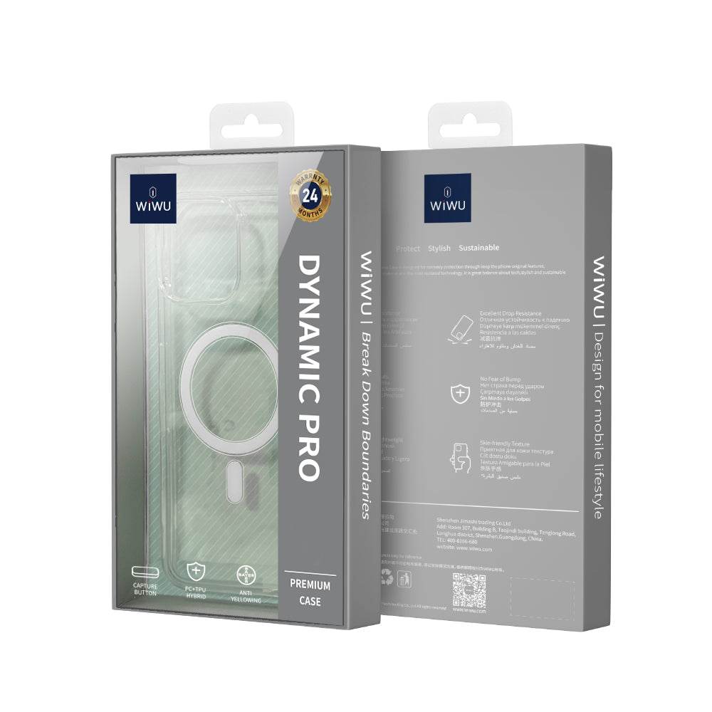 Apple iPhone 16 Plus Case Wiwu MCC-102 Magnetic Crystal Hard PC Cover Transparent 