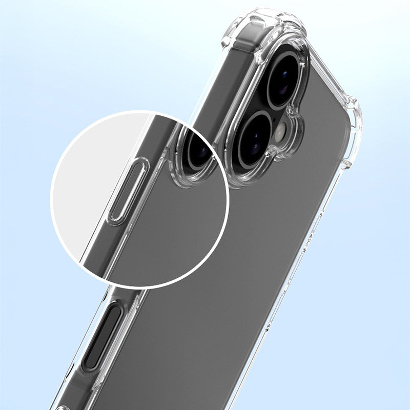 Apple iPhone 16 Plus Case Zore Nitro Anti Shock Silicone Transparent
