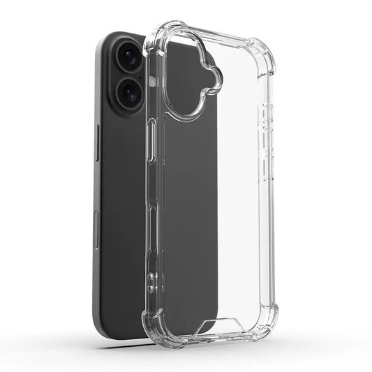 Apple iPhone 16 Plus Case Zore Nitro Anti Shock Silicone Transparent