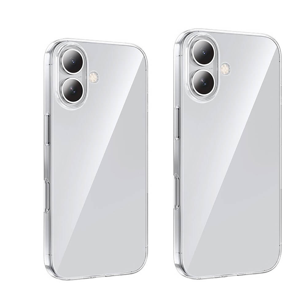 Apple iPhone 16 Plus Case Zore Super Silicone Cover Transparent