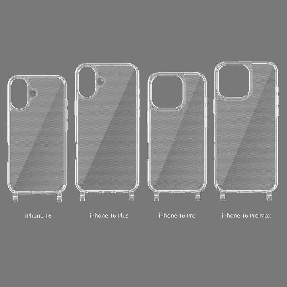 Apple iPhone 16 Plus Case Zore X-Rop Cover Transparent
