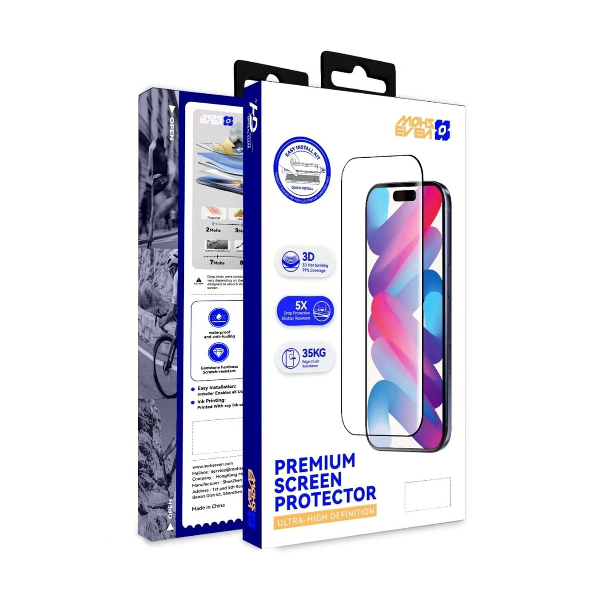 Apple iPhone 16 Plus Mohseven M6 Privacy Temperli Cam Ekran Koruyucu + Kolay Uygulama Aparatı