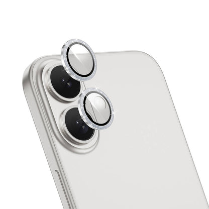 Apple iPhone 16 Plus Wiwu LG-006 Diamond Lens Guard Kolay Uygulama Aparatlı Kamera Lens Koruyucu Mavi
