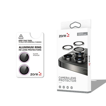 Apple iPhone 16 Plus Zore CL-12 Premium Sapphire Anti-Fingerprint Anti-Reflective Camera Lens Protector Black 