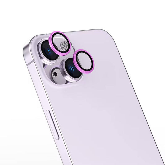 Apple iPhone 16 Plus Zore Sapphire CL-15 Fingerprint-Free Anti-Reflective Camera Lens Protector Pink
