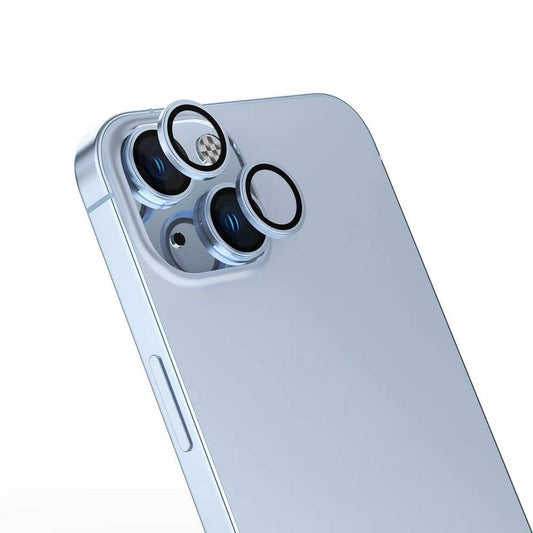 Apple iPhone 16 Plus Zore Sapphire CL-15 Anti-Fingerprint Anti-Reflective Camera Lens Protector Blue