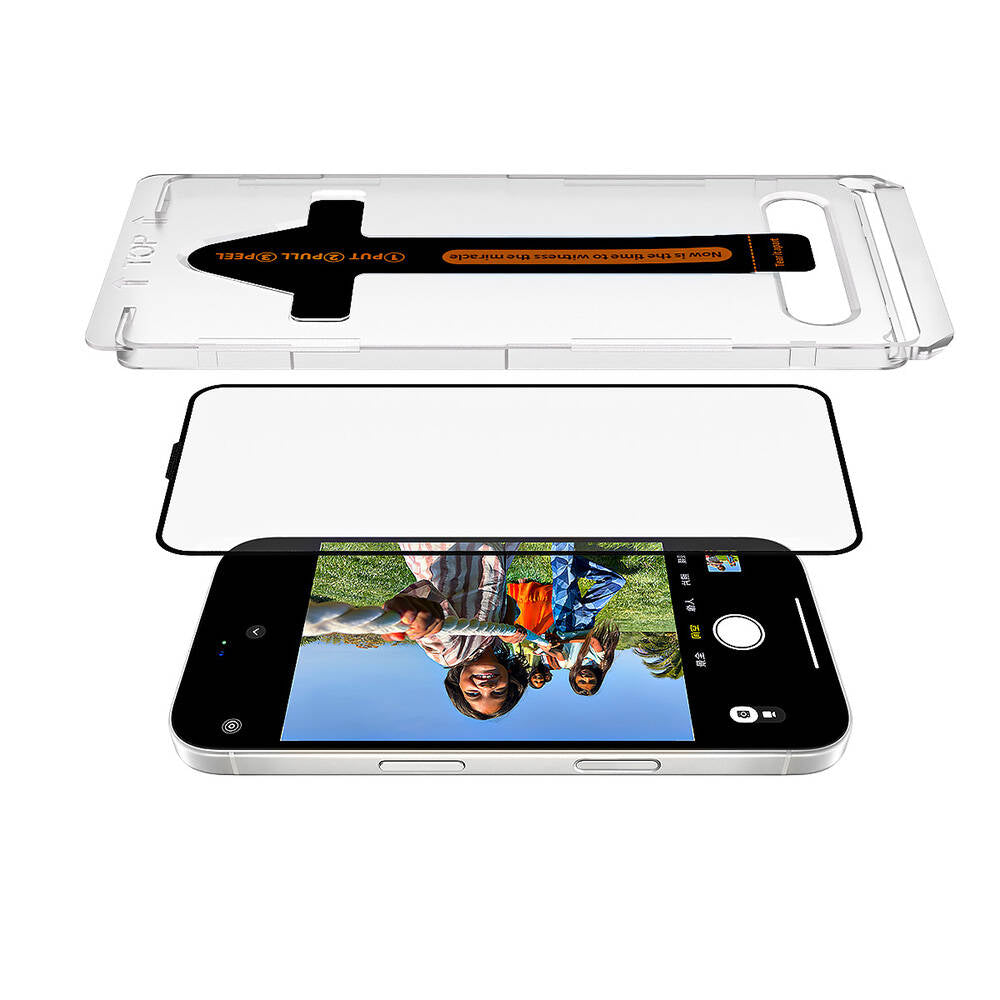 Apple iPhone 16 Plus Zore Super Fast Tempered Glass Screen Protector Transparent 