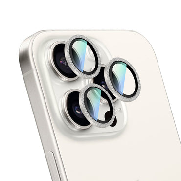 Apple iPhone 16 Pro CaseWorld Alloy Sparkling Diamond Serisi Taşlı Lens Koruyucu
