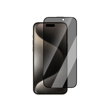 Apple iPhone 16 Pro CaseWorld Armor Series 0.15mm 3D Privacy Tempered Glass Screen Protector with Eyesafe Technology + Application Tool Black 