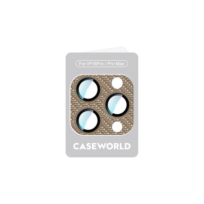 Apple iPhone 16 Pro CaseWorld Karbon Fiber Serisi Anti Reflective Ultra Clear Full Kamera Lens Koruyucu Siyah