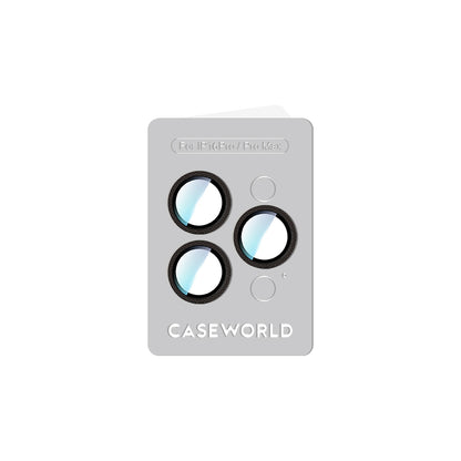 Apple iPhone 16 Pro CaseWorld Karbon Fiber Serisi Anti Reflective Ultra Clear Kamera Lens Koruyucu Gold-Kırmızı