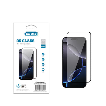 Apple iPhone 16 Pro Go Des OG Glass Antistatic Tempered Glass Screen Protector Transparent