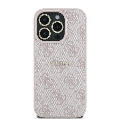 Apple iPhone 16 Pro Guess Orjinal Lisanslı Kılıf + Ekran Koruyucu + Lens Koruyucu 3in1 Aksesuar Seti Siyah