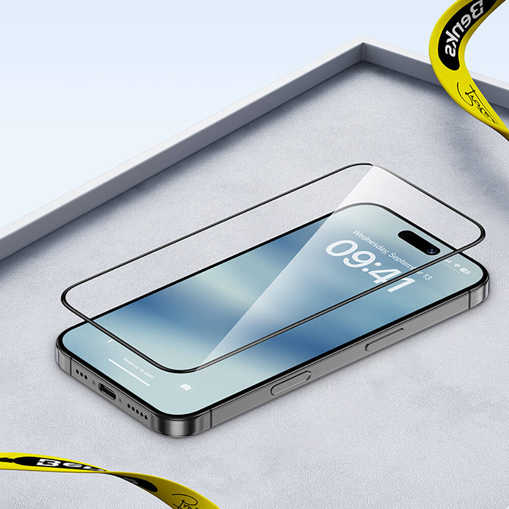 Apple iPhone 16 Pro Hidrofobik Ve Oleofobik Özellikli Benks Air Shield Ekran Koruyucu 10&prime;lu Paket Şeffaf