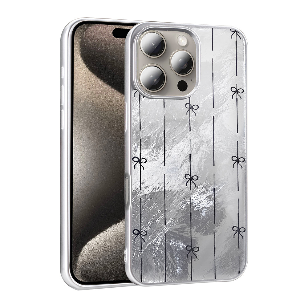 Apple iPhone 16 Pro Case Patterned Zore Mep Cover Gray Leopard