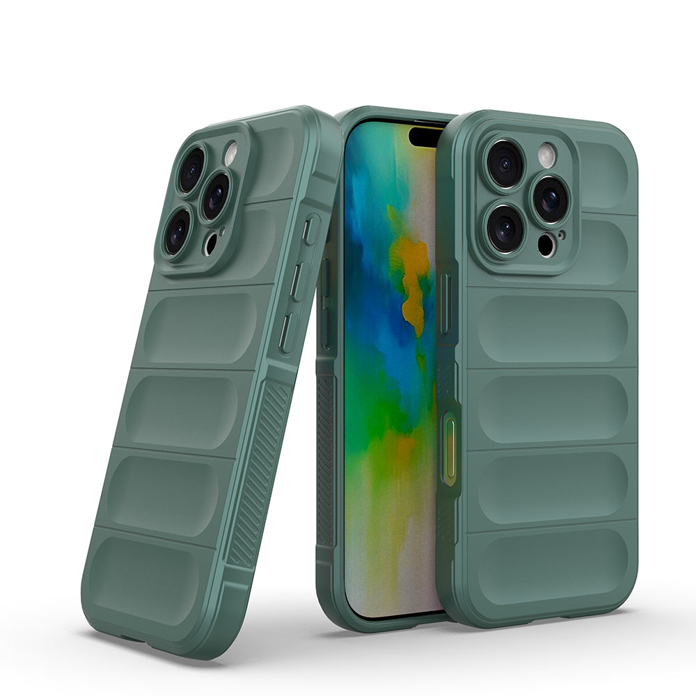 Apple iPhone 16 Pro Case Flexible TPU Hollow Back Surface Design Zore Ethnic Silicone Cover Black