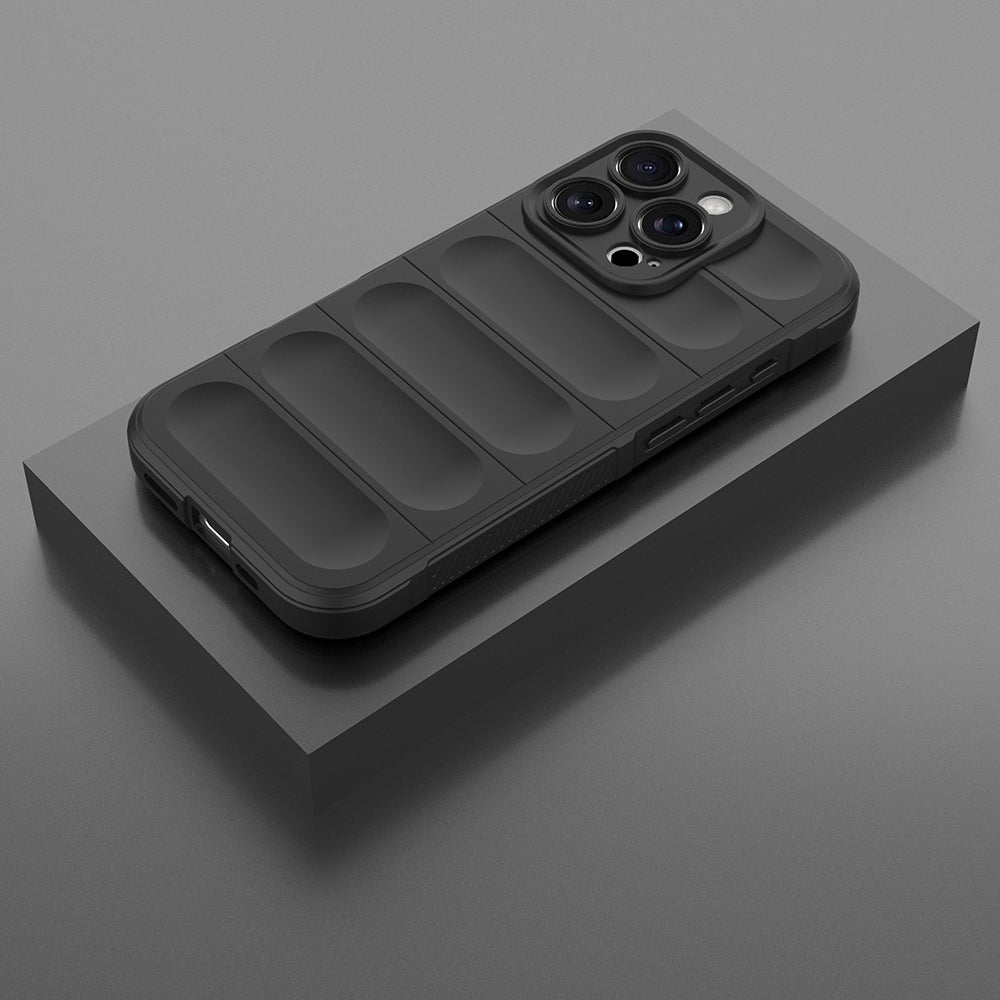 Apple iPhone 16 Pro Case Flexible TPU Hollow Back Surface Design Zore Ethnic Silicone Cover Dark Green