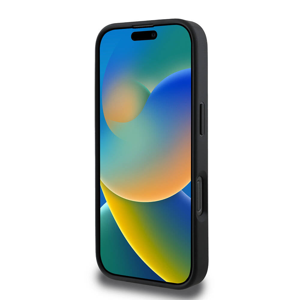 Apple iPhone 16 Pro Kılıf Guess Orjinal Lisanslı 4G Büyük Metal Logolu Glitter Kapak Pembe