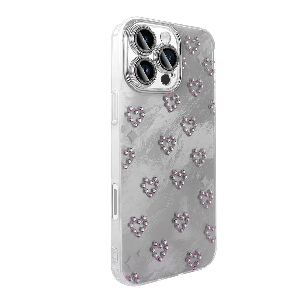 Apple iPhone 16 Pro Case Camera Protection Figured Zore Ponti Silicone Cover Light Pink 