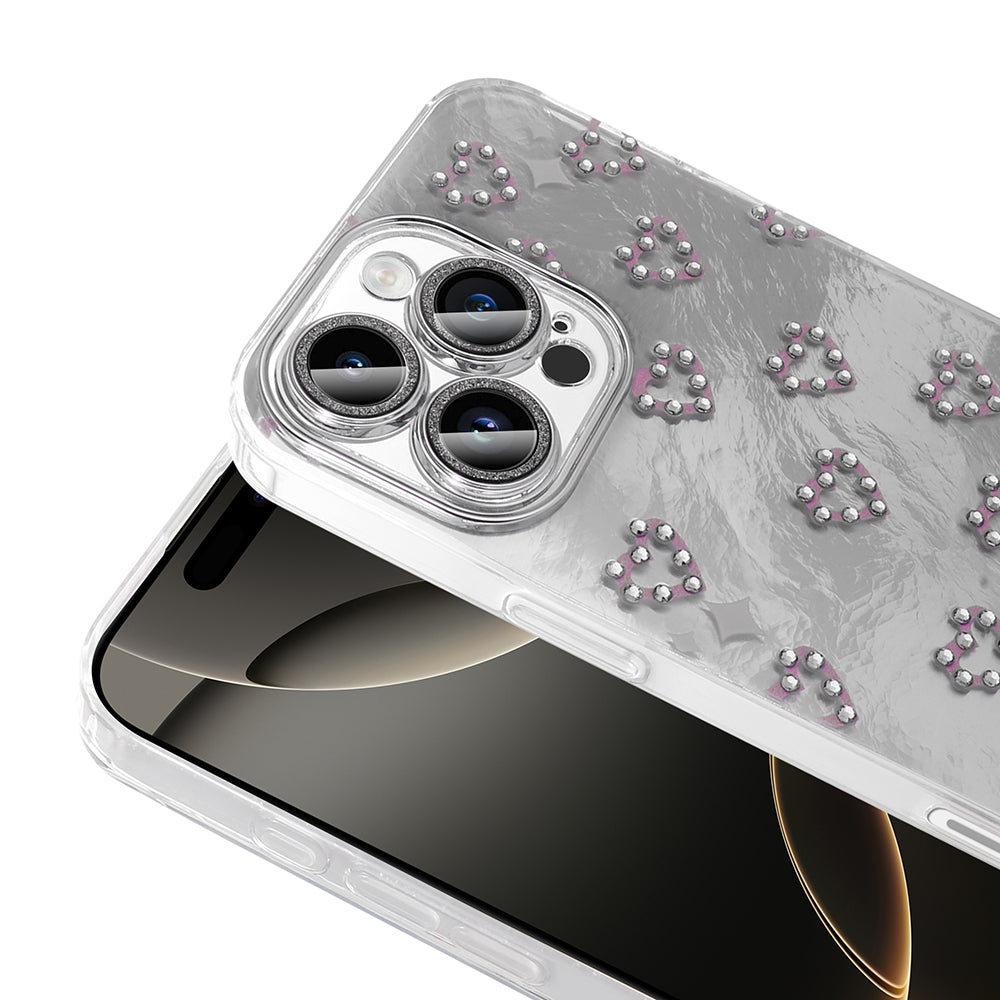 Apple iPhone 16 Pro Case Camera Protection Figured Zore Ponti Silicone Cover White 