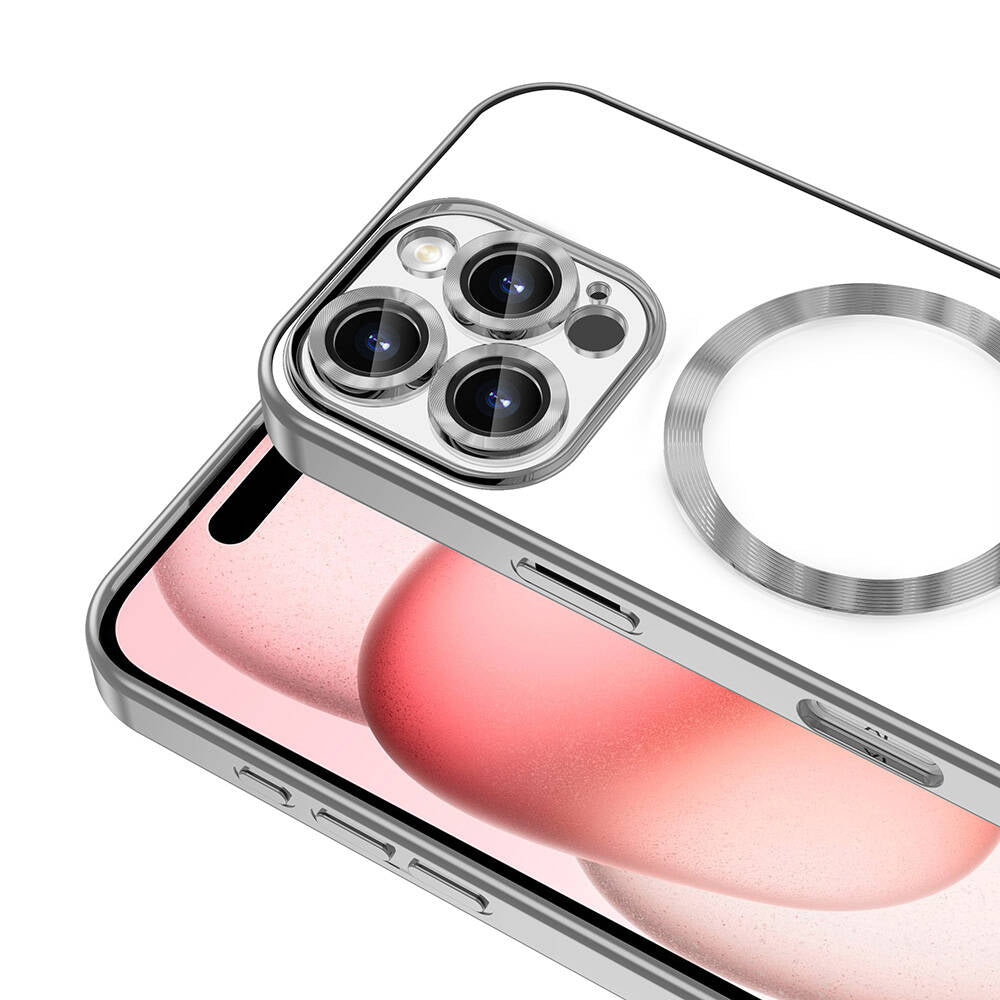 Apple iPhone 16 Pro Case Camera Protection M-safe Wireless Charging Feature Zore Demre Cover Desert Titanium 