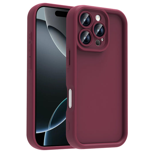Apple iPhone 16 Pro Case Camera Protection Zore Pineapple Cover Plum