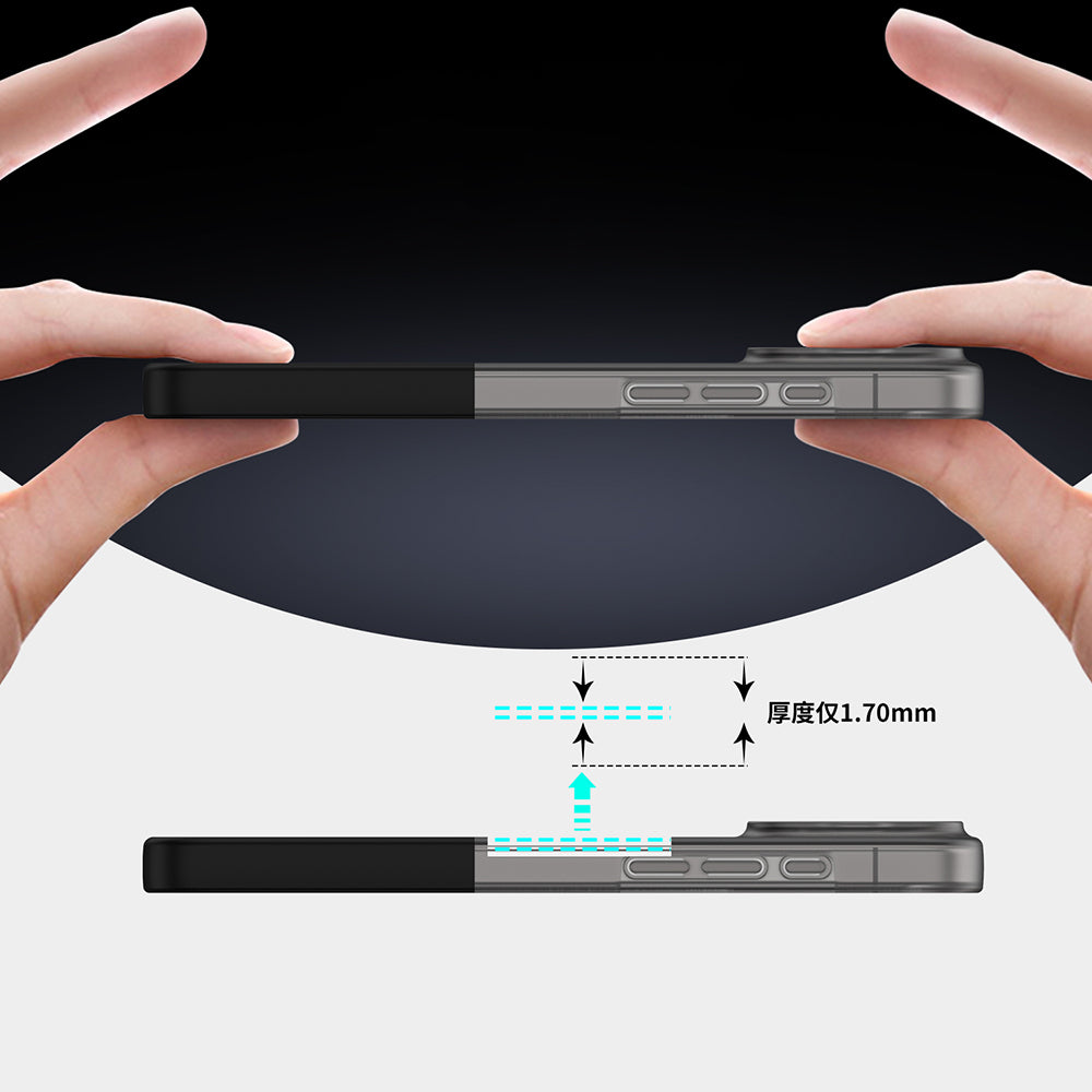 Apple iPhone 16 Pro Case M-Safe Charging Magnetic Zore Double Cover Gray