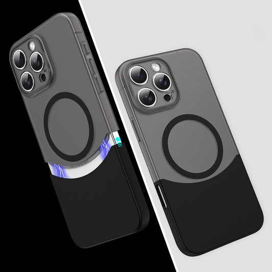 Apple iPhone 16 Pro Case M-Safe Charging Magnetic Zore Double Cover Black