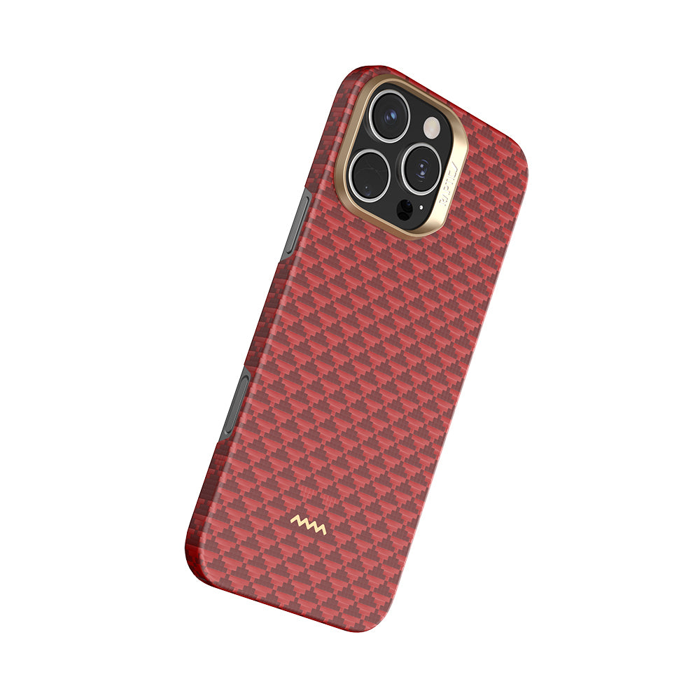 Apple iPhone 16 Pro Kılıf M-safe Şarj Özellikli Raptic Aramid Skin Origin Serisi Kapak Lacivert