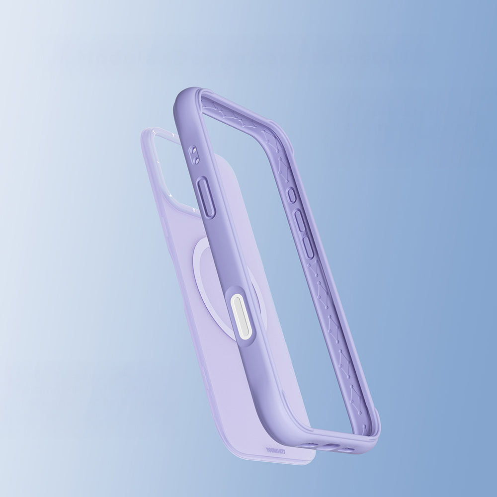 Apple iPhone 16 Pro Kılıf M-safe Şarj Özellikli Youngkit Macaroon Serisi Kapak Mavi