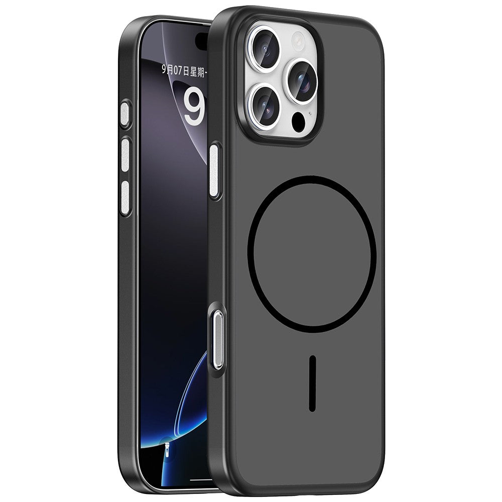 Apple iPhone 16 Pro Kılıf M-Safe Şarj Özellikli Zore Lora PC Kapak