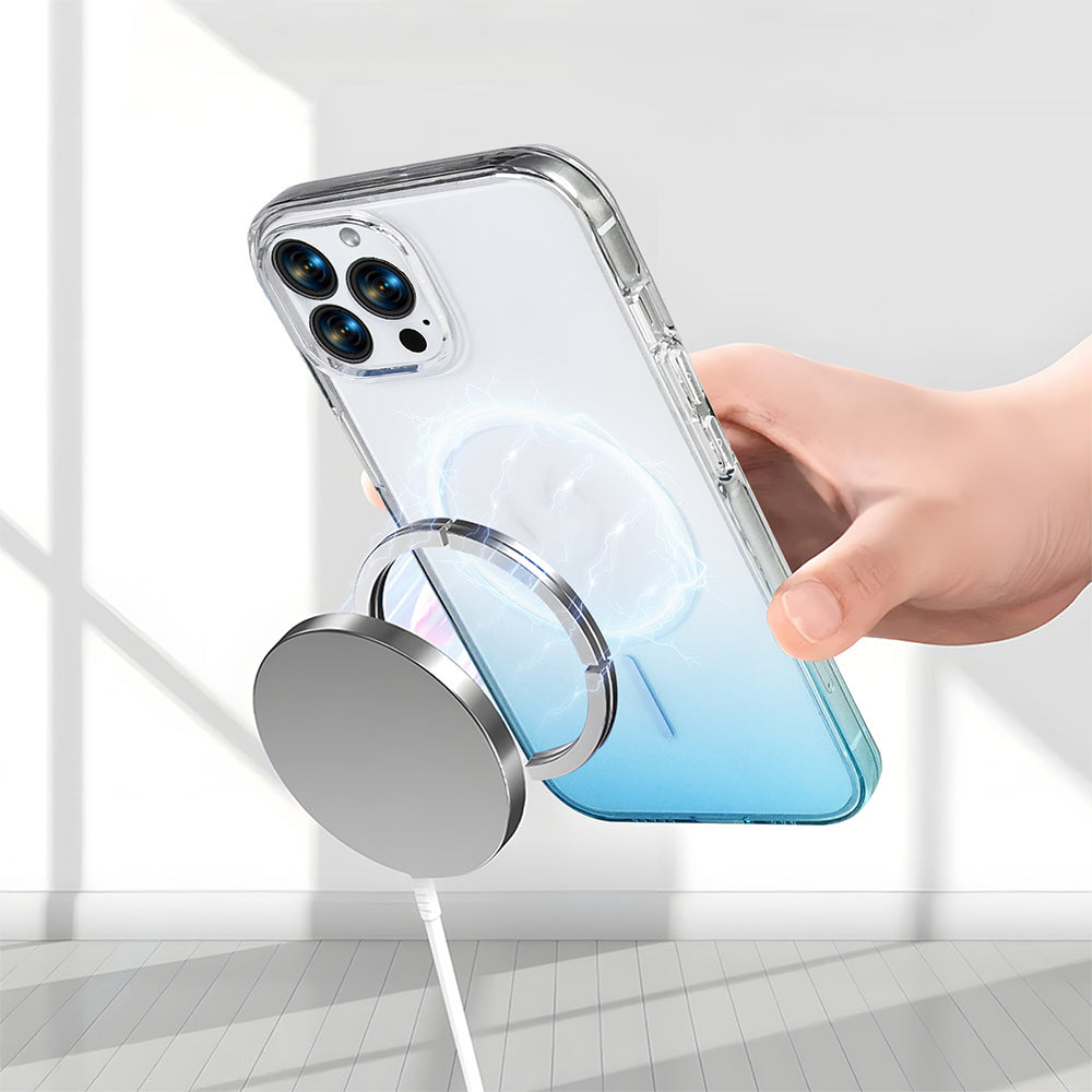 Apple iPhone 16 Pro Kılıf M-Safe Şarj Özellikli Zore Septik Silikon Kapak Pembe