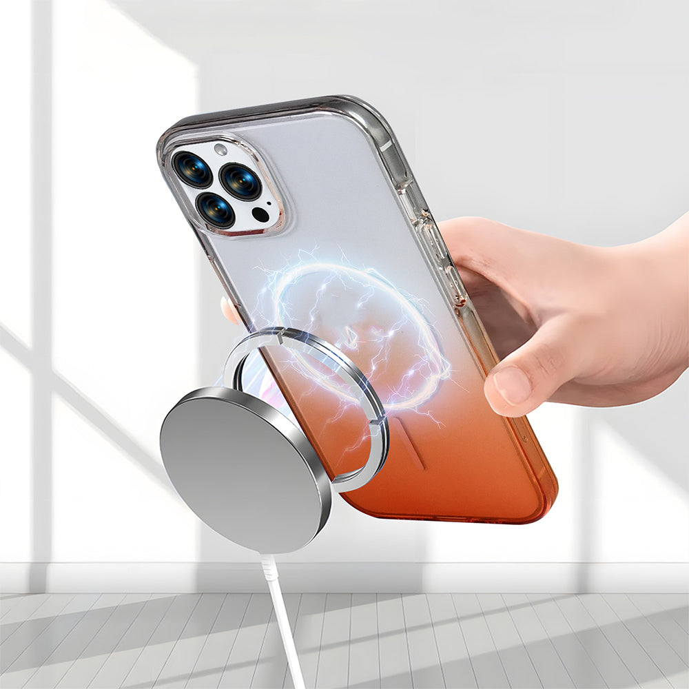 Apple iPhone 16 Pro Kılıf M-Safe Şarj Özellikli Zore Septik Silikon Kapak Mor