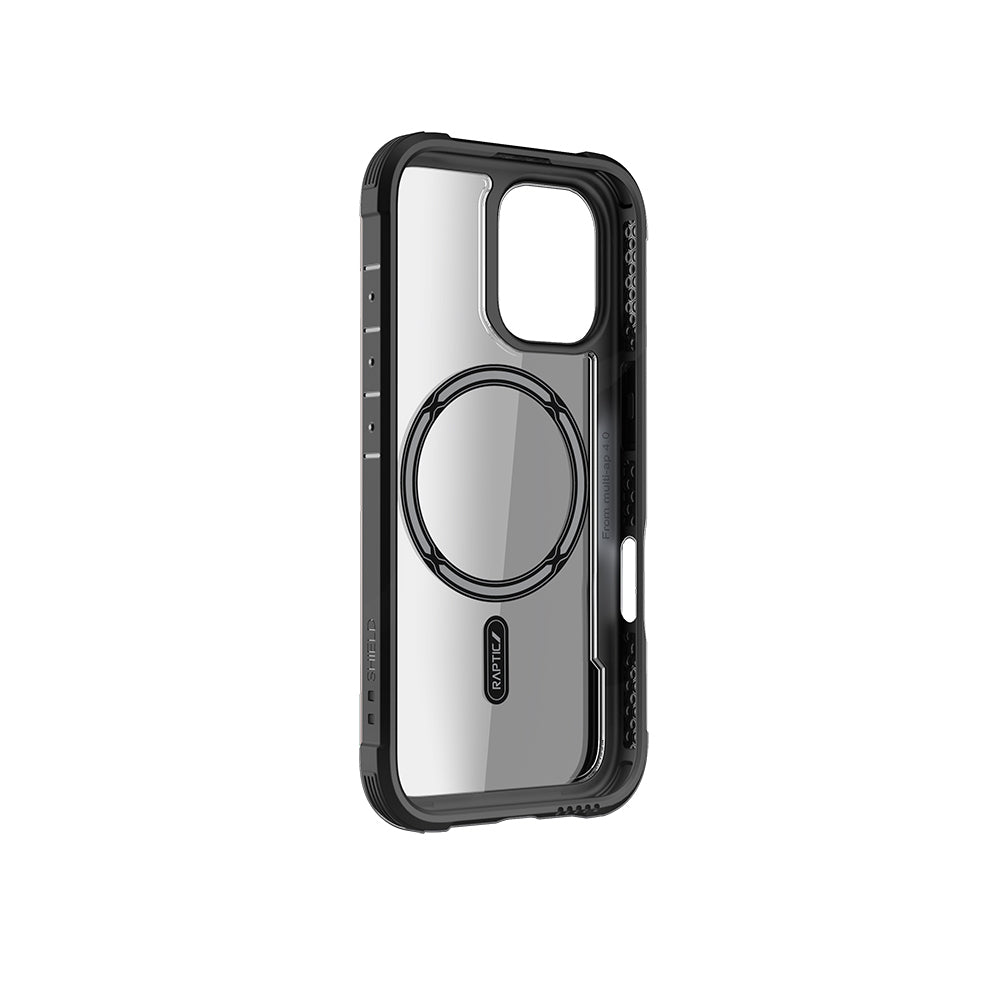 Apple iPhone 16 Pro Kılıf M-safe Şarj Özellikli Airbagli Raptic Shield Serisi Şeffaf Arka Yüzey Kapak Yeşil