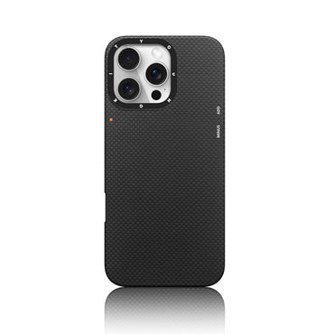 Apple iPhone 16 Pro Kılıf M-safe Şarj Özellikli Aramid Fiber Youngkit 1500D Kevlar Extreme Wing Serisi Kapak Siyah