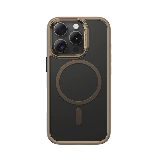 Apple iPhone 16 Pro Max Kılıf M-safe Şarj Özellikli Benks Mist Protective Kapak Titanyum-Gold