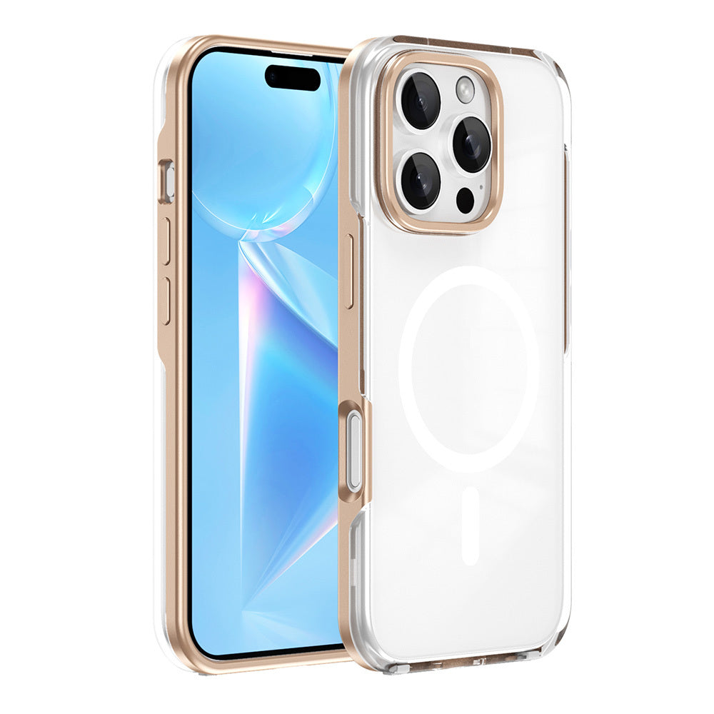 Apple iPhone 16 Pro Case Zore Polar Cover with M-Safe Charging Feature and Removable Back Cover Black