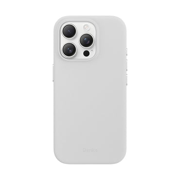 Apple iPhone 16 Pro Kılıf M-safe Şarj Özellikli Çizilmeye Dayanıklı Benks VitaPro Serisi PU Deri Kapak Gri