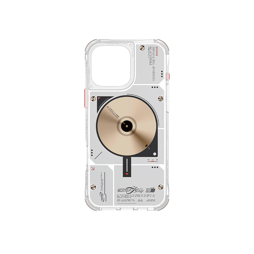 Apple iPhone 16 Pro Kılıf M-safe Şarj Özellikli Disk Desenli Airbag Tasarımlı Skinarma Nova Kapak Siyah