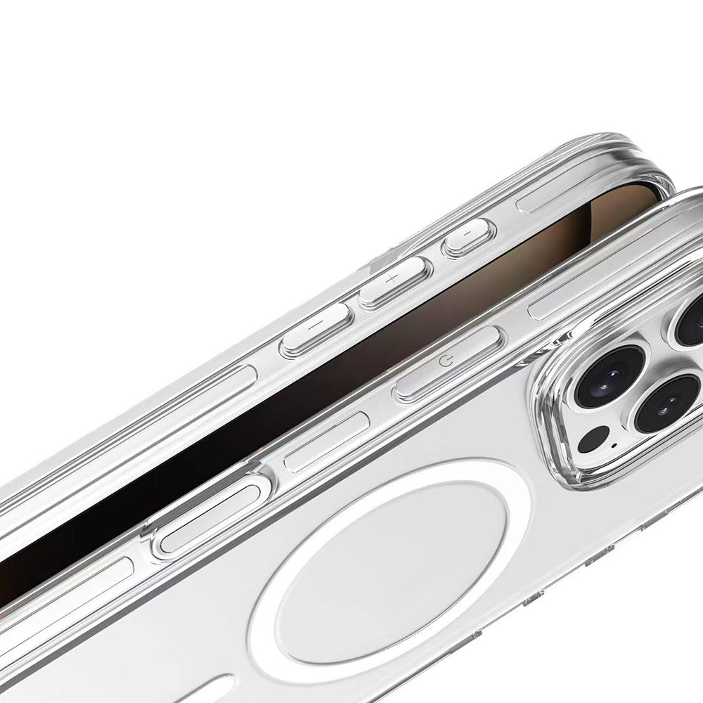 Apple iPhone 16 Pro Case M-safe Charging Feature Camera Protection Zore Crypto Transparent Cover 