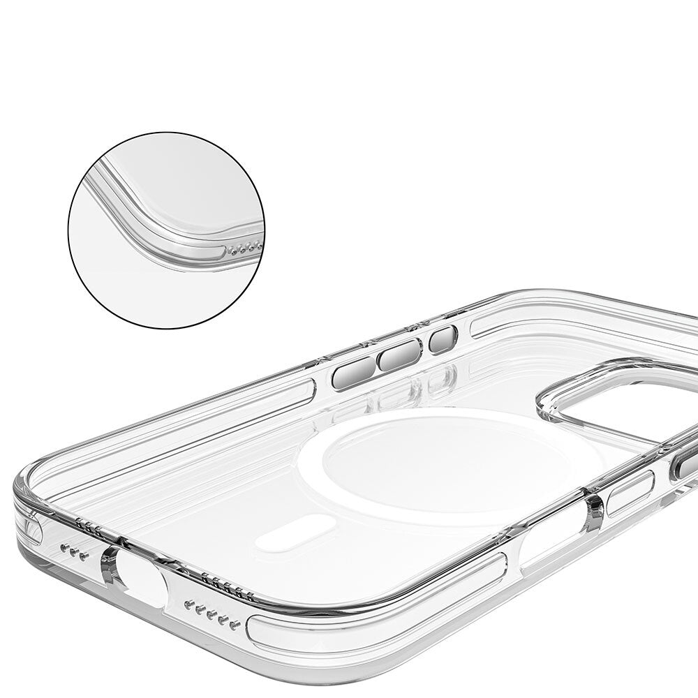 Apple iPhone 16 Pro Case M-safe Charging Feature Camera Protection Zore Crypto Transparent Cover 