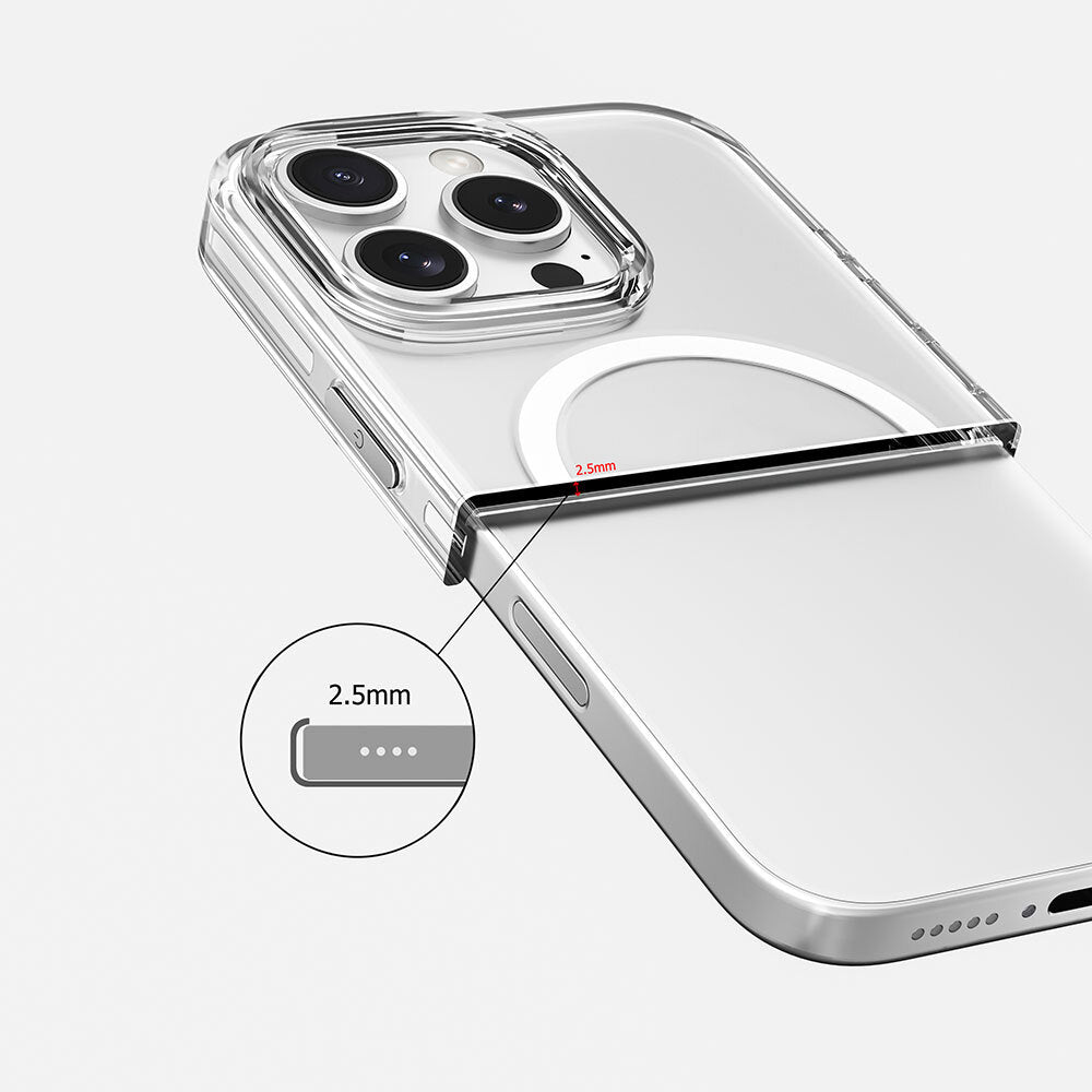 Apple iPhone 16 Pro Case M-safe Charging Feature Camera Protection Zore Crypto Transparent Cover 