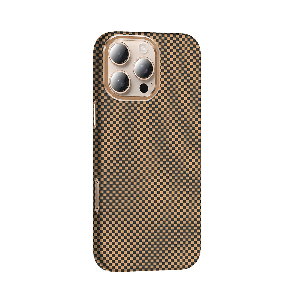 Apple iPhone 16 Pro Case M-safe Charging Feature Carbon Fiber Look Zore Gros Cover Navy Blue 