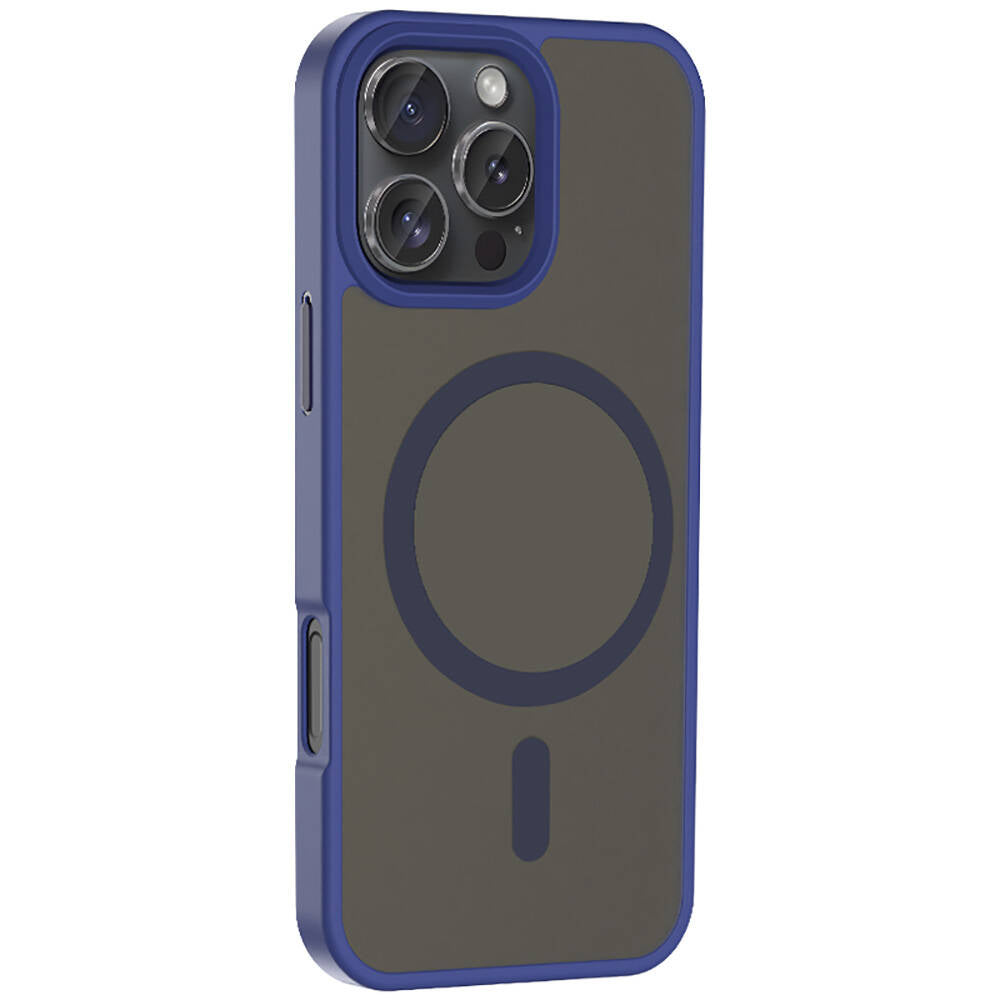 Apple iPhone 16 Pro Case M-safe Charging Feature Matte Back Surface Zore Sio Cover Rose Brown 