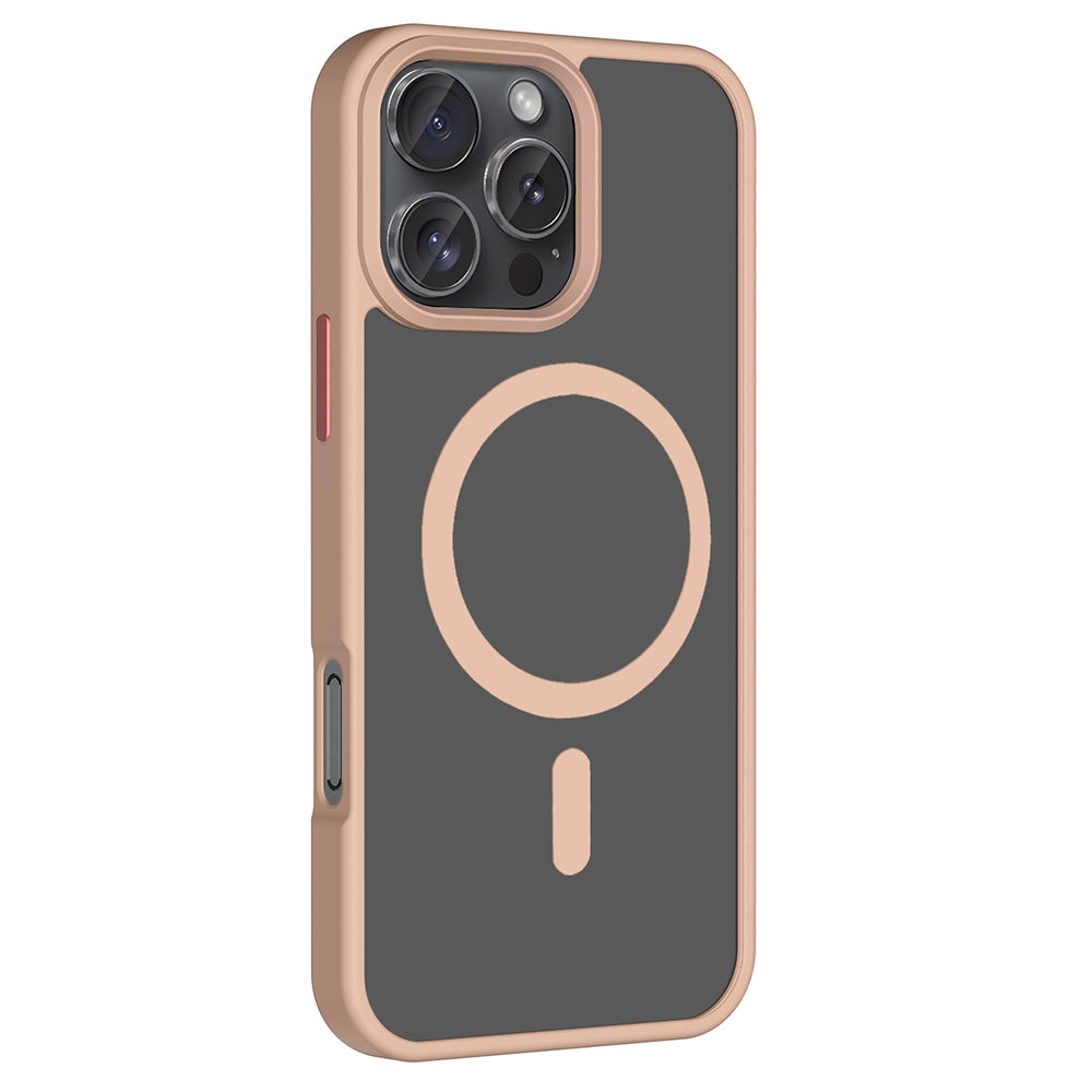 Apple iPhone 16 Pro Case M-safe Charging Matte Back Surface Zore Sio Cover Blue 