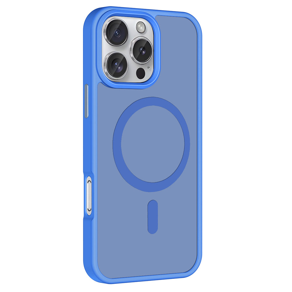 Apple iPhone 16 Pro Case M-safe Charging Feature Matte Back Surface Zore Sio Cover Gray 