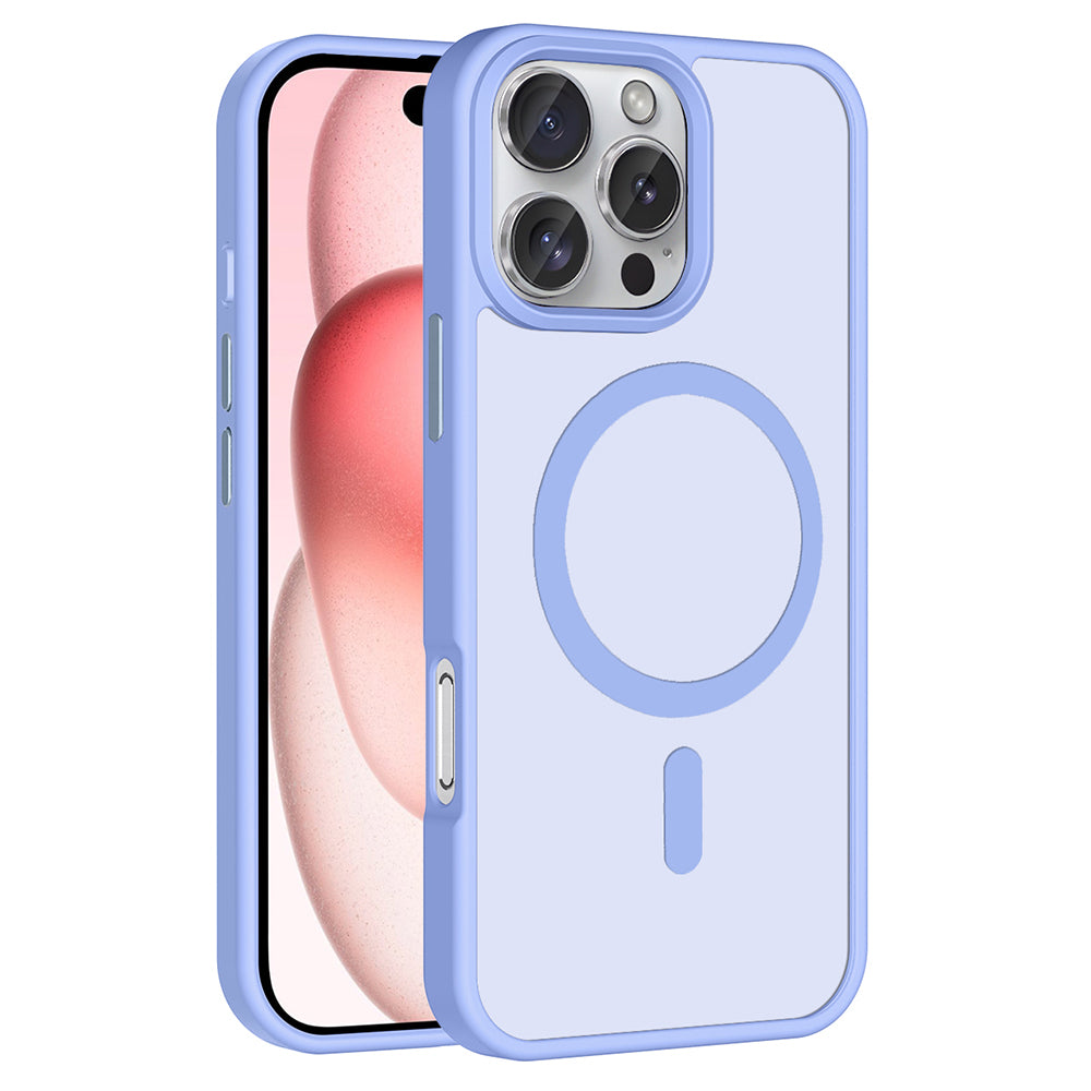 Apple iPhone 16 Pro Case M-safe Charging Feature Matte Back Surface Zore Sio Cover Lilac 