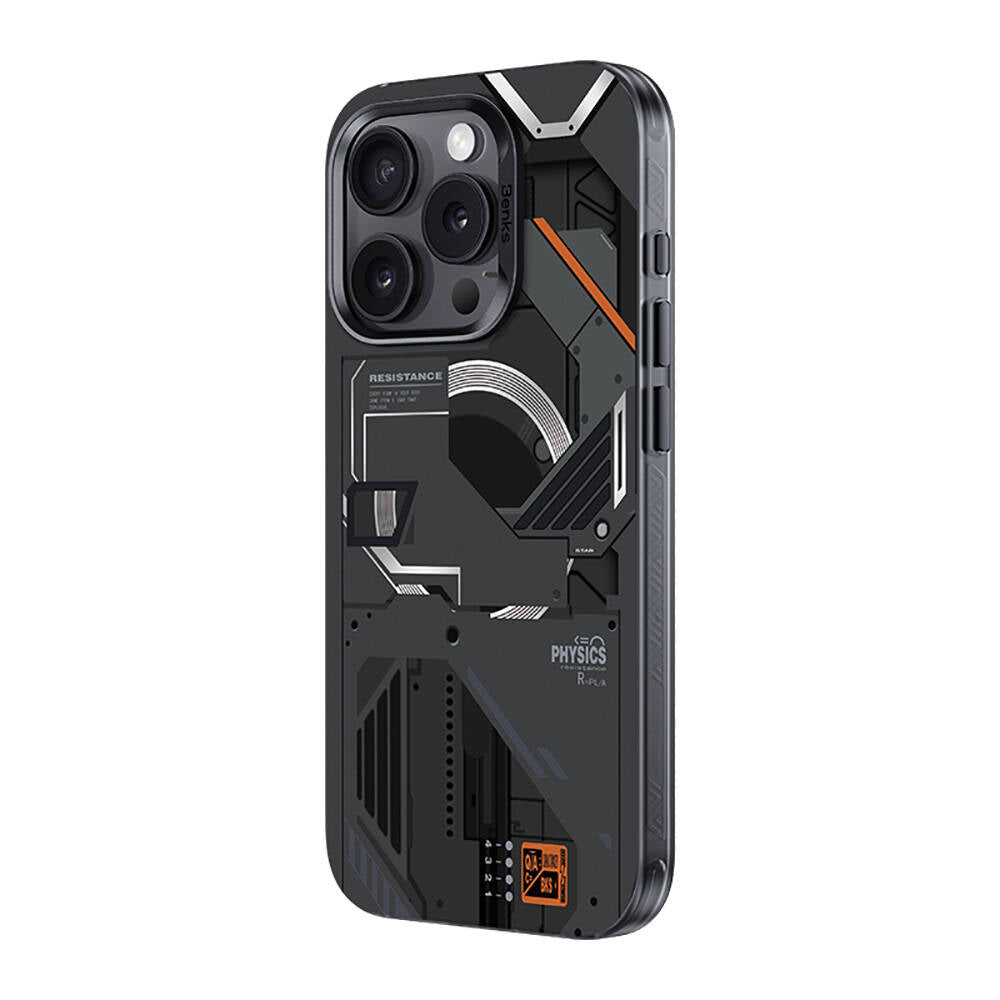 Apple iPhone 16 Pro Case M-safe Charging Feature Mechanical Design Benks Perspective Series Cover Black 