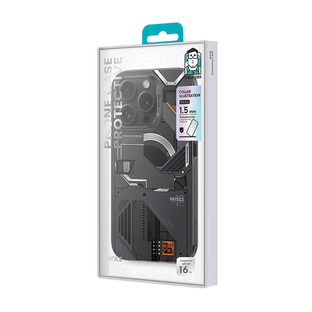 Apple iPhone 16 Pro Case M-safe Charging Feature Mechanical Design Benks Perspective Series Cover White 