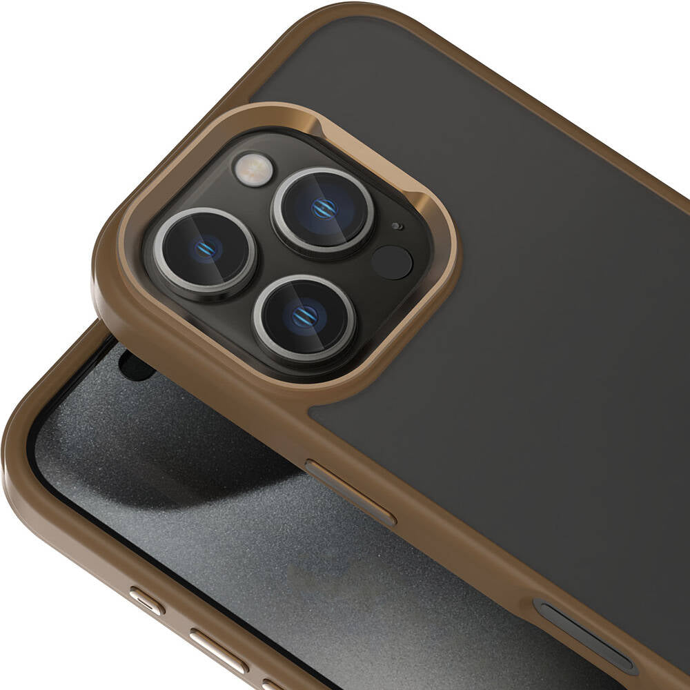 Apple iPhone 16 Pro Case M-safe Charging Feature Shiny Camera Frame Zore Kost Cover Black 